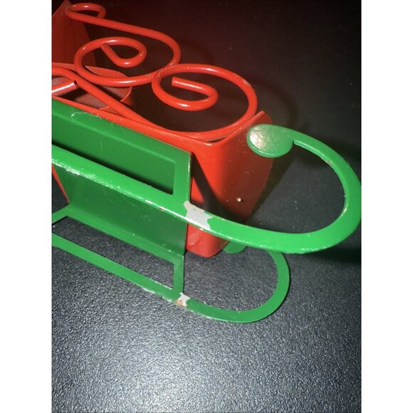 Christmas Santa’s Sleigh Sled Bethlehem Metal Ornament 1983 4x2x3” Unbranded - Picture 13 of 13